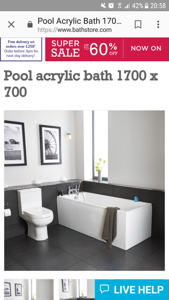 Anyone got a J-shaped bath?