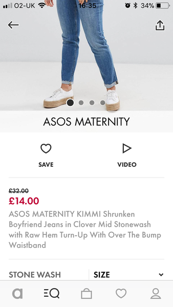 Boyfriend style maternity jeans