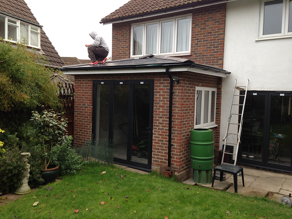 Bigger extension L shape with obstructed view or smaller extension and panoramic view