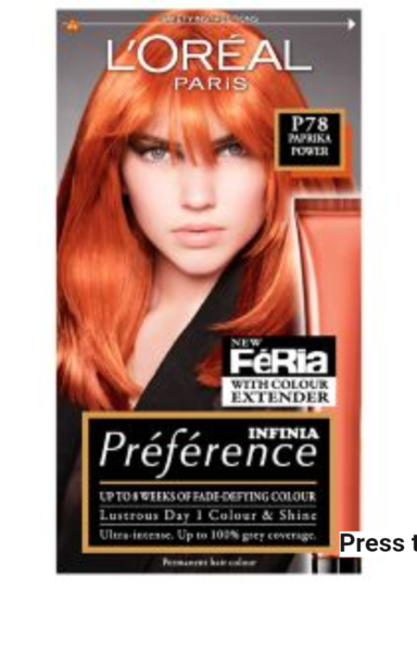 Ginger hair dye!