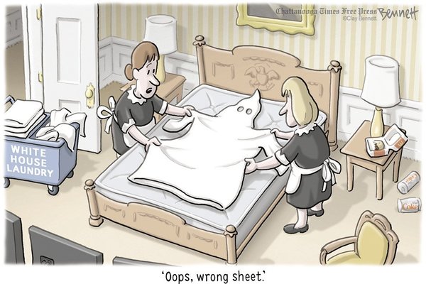 All Trump sees is green. All we see is a traitorous orange menace. Who is right? Place bets now!! (Trump continued)