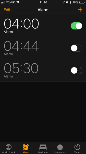 To ask what time you get up for work/school run etc?