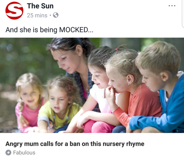 To believe “wind the bobbin up” is inappropriate and to ask my child’s Nursery not to sing it.