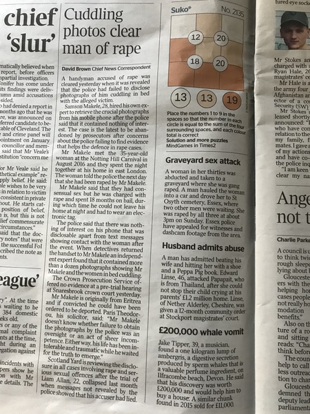 To think this is sexist reporting?