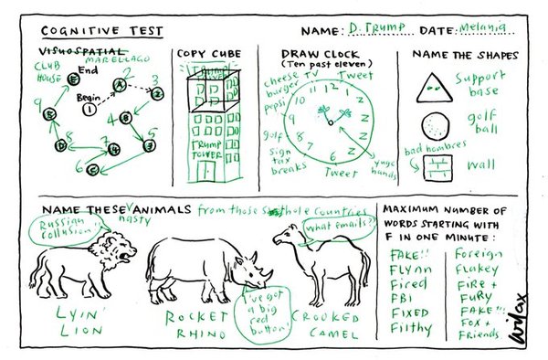 All Trump sees is green. All we see is a traitorous orange menace. Who is right? Place bets now!! (Trump continued)