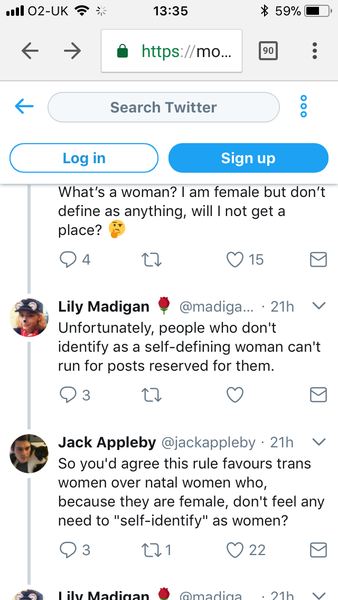 Labour party invents new bollocks made-up non-existent definition for woman