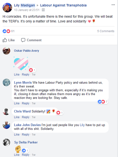 Labour Against Transphobia Facebook group