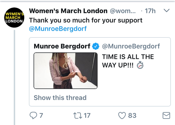 Monroe Bergdorf on the Women’s March