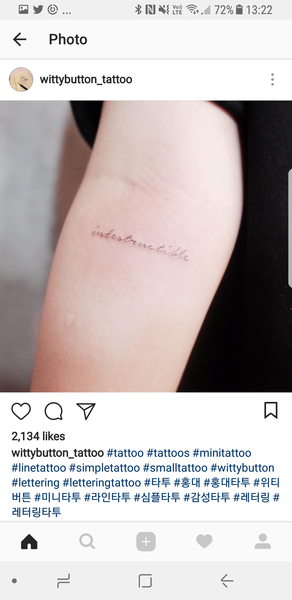 Text only tattoos