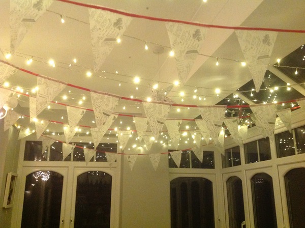 To leave one set of fairy lights up?