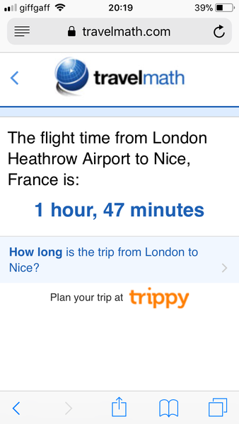 Flight times