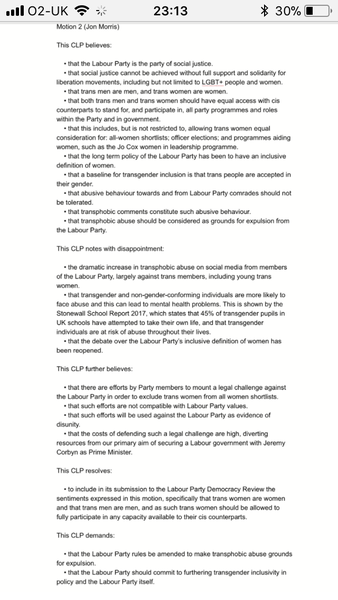 Official Labour statement on AWS