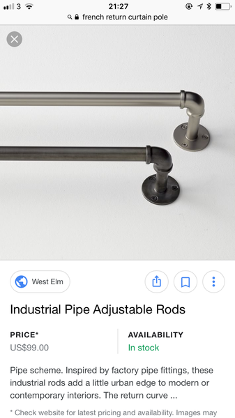 French return curtain poles