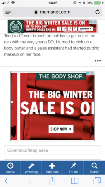 To think the body shop are tw*ts!