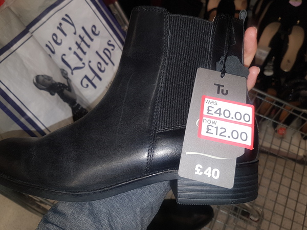 Amazing reductions in boots in Sainsbury's