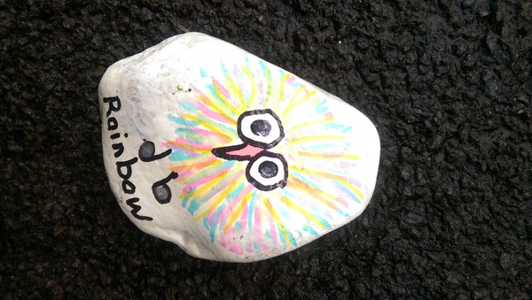 Attempt at mandala stone painting