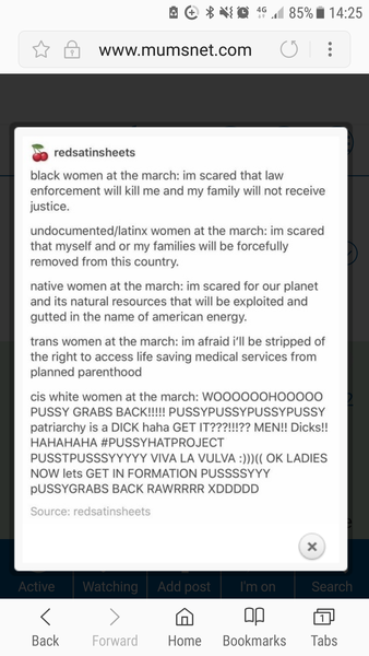 To be furious?! Women's march?