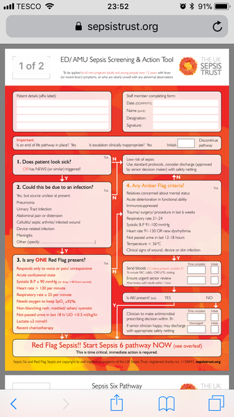 To ask if/when an adult should seek medical treatment?