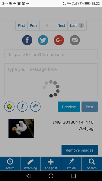 Can't post pictures