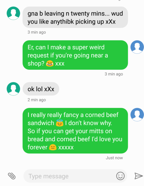 to be sad at the price of corned beef?