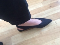 V vamp slingback flats- cool update or nasty 1980s revisit?