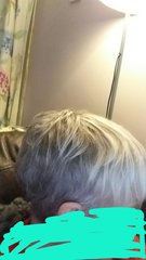 Head shave to go grey