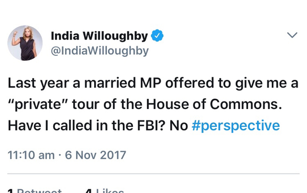 That India Willoughby is a thoroughly horrible person who has no compassion for women
