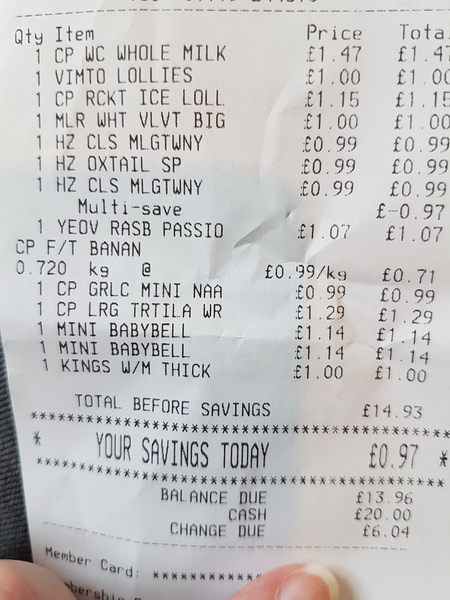 To wonder why Tescos wouldn't sell me a carrot?