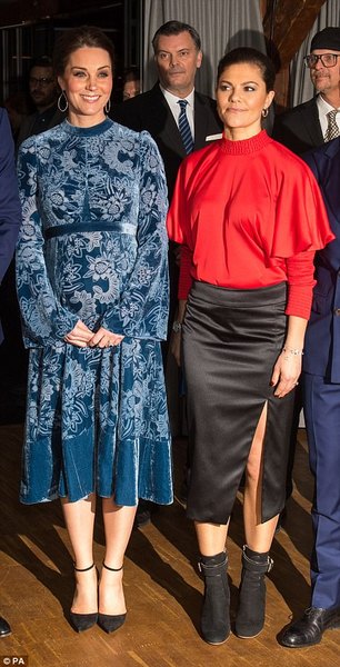Kate's dress - Stockholm visit
