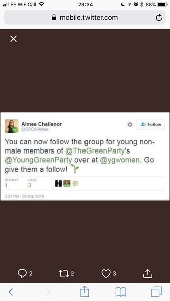 Any gender critical Green Party members on here?