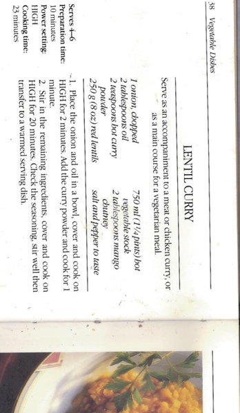 A vegetarian lentil soup please