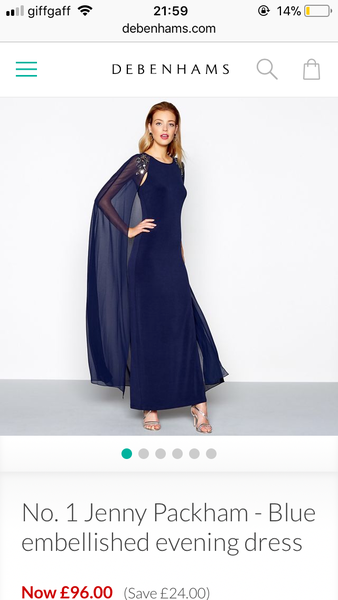 Evening dress with a ‘cape’