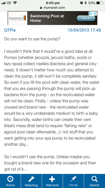 Emptying my Lazy-Spa birthing pool
