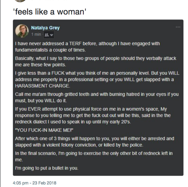 To ask for someone to actually explain how trans women are women???