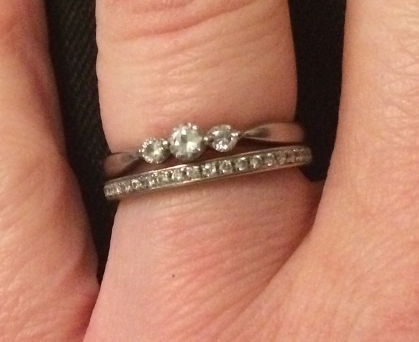 Trilogy engagement ring - what type of wedding band?