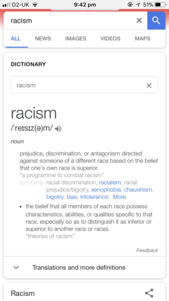 To find this offensive? No whites allowed