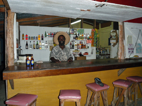 Rustic tropical beach bars.