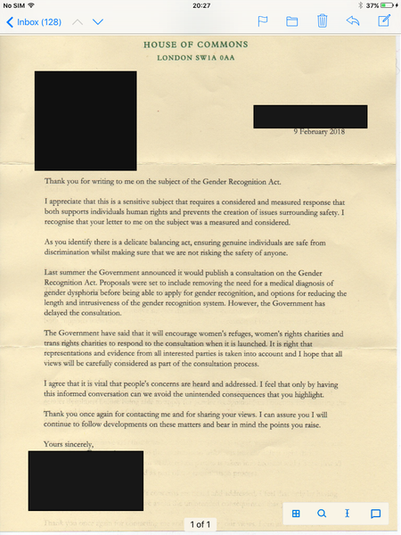 Has anyone written to their MP about the GRA