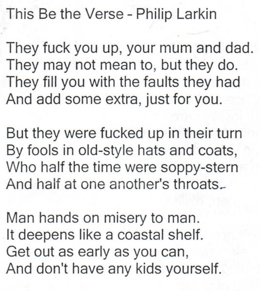 To ask for your favourite poem