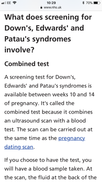 Dating/NT scan booked at 10+5?