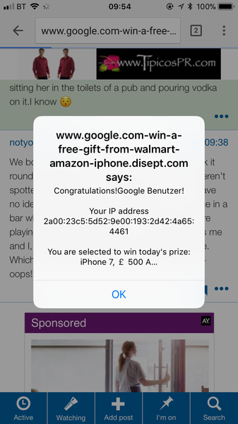 Oooh I won an iPhone!