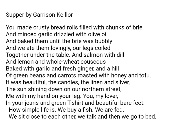 To ask for your favourite poem