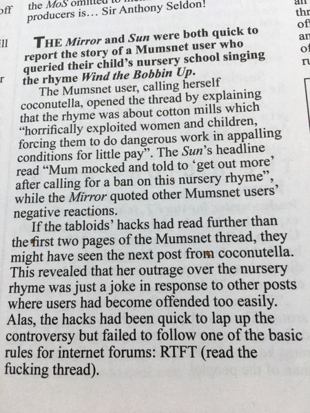 To believe “wind the bobbin up” is inappropriate and to ask my child’s Nursery not to sing it.