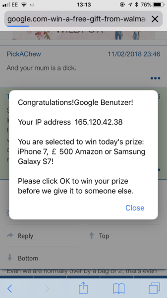 Oooh I won an iPhone!