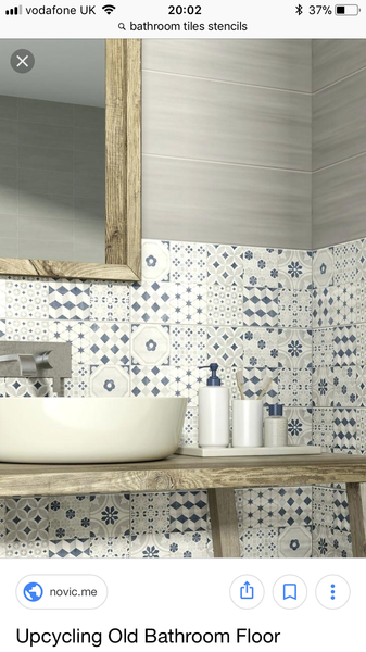 How to liven up white tiles in bathroom?