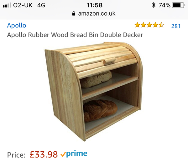 Has anyone got a tall breadbin?