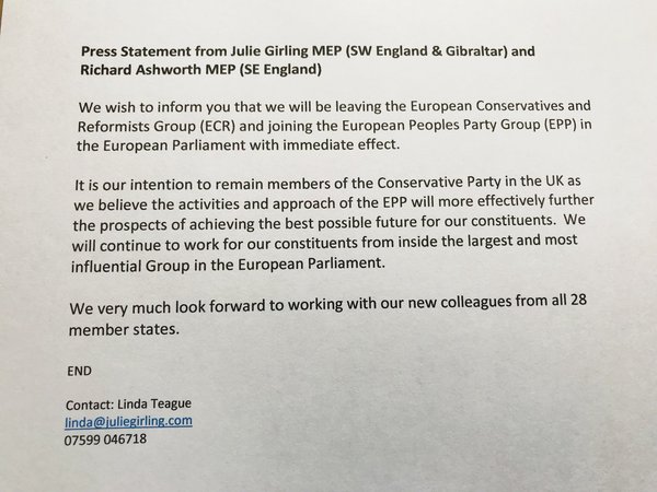 Westminstenders: Break Up or Make Up?