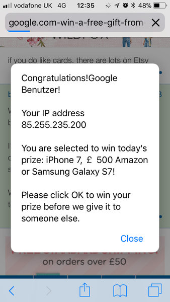 Oooh I won an iPhone!
