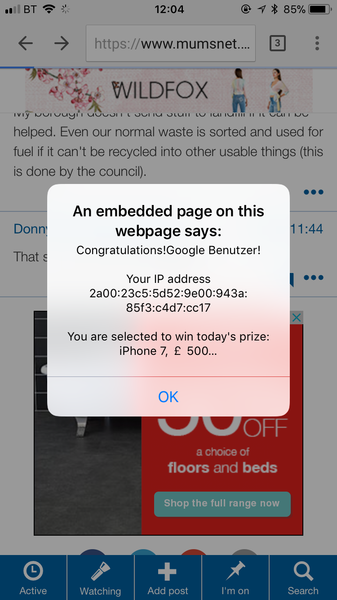 Oooh I won an iPhone!