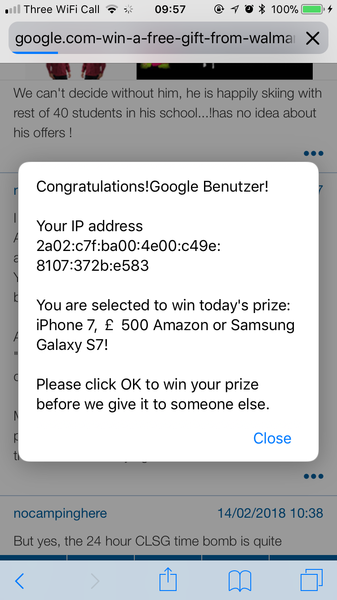 Oooh I won an iPhone!